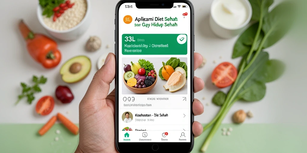 Screenshot antarmuka aplikasi 33L yang menunjukkan fitur Diet Sehat.
