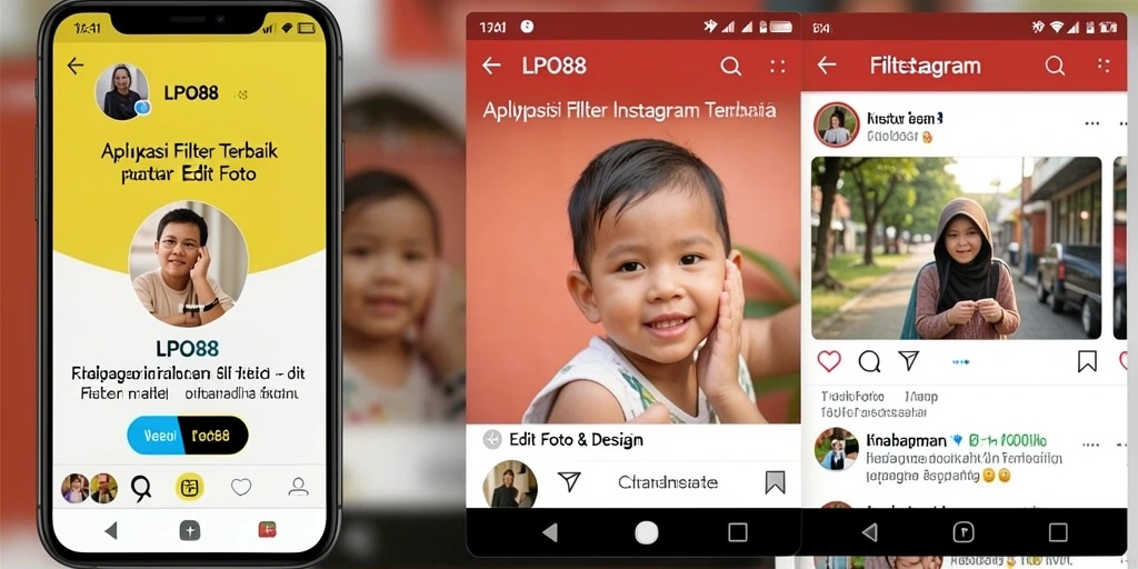Antarmuka LPO88 yang memukau untuk editing foto Instagram.