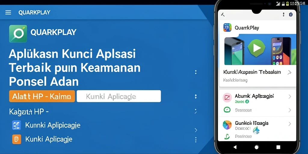 Tampilan antarmuka QUARKPLAY yang intuitif untuk mengunci aplikasi.