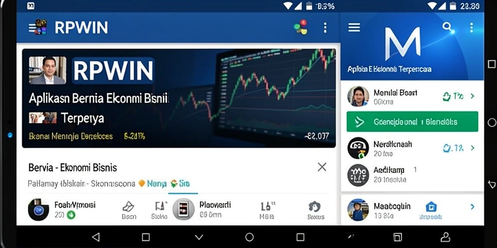 Tampilan antarmuka RPWIN yang modern dan informatif untuk berita Ekonomi Bisnis.