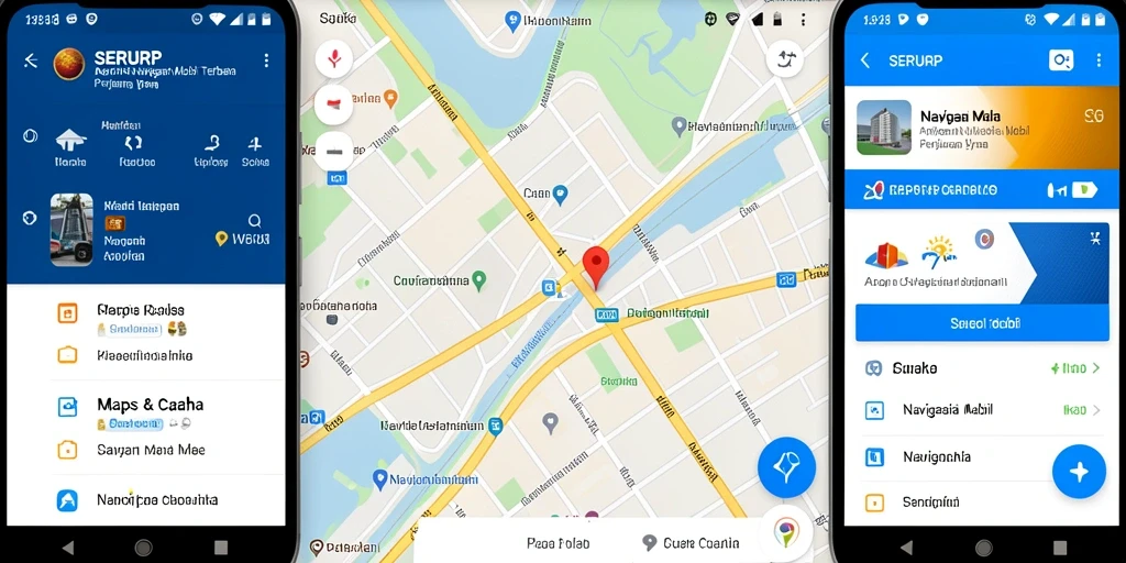 Antarmuka SERURP menampilkan peta navigasi yang jelas dan informatif.