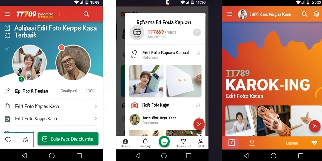 Antarmuka TT789 menampilkan fitur Edit Foto Kertas Kaca yang memukau.